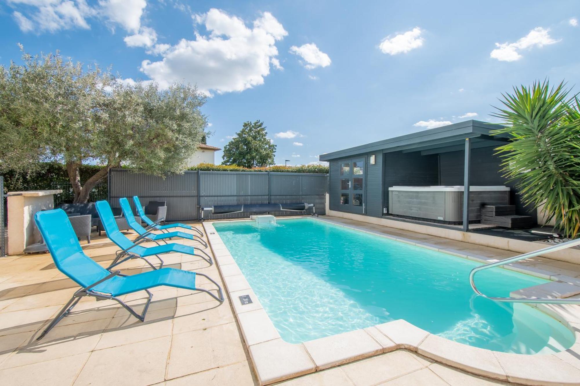 Guesthouse La Costiere - Logements Independants - Espace Piscine Jacuzzi Lunel  Eksteriør billede